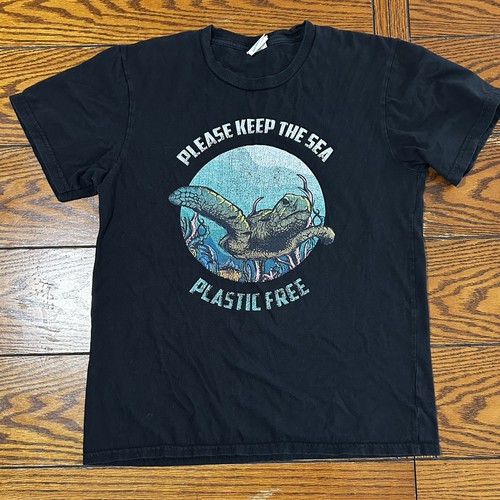 Shirt nera keep the sea - t-shirt,